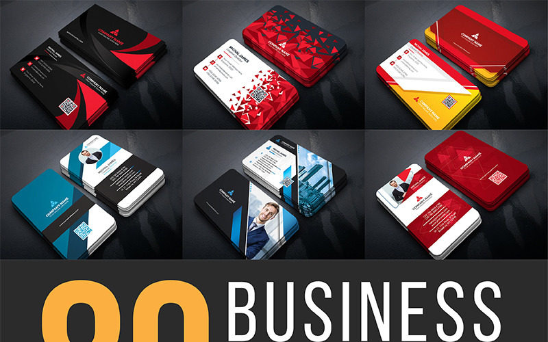 Download Фирменный стиль "Business Cards Mega Bundle - Corporate Identity Template" / Business Cards Mega Bundle - Corporate Identity Template - Фирменный стиль на тему графика black blue business card clean corporate creative elegant graphics modern multicolor official print ready template professional shape bundle pack discount