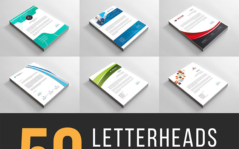 Download Фирменный стиль "Letterheads Bundle - Corporate Identity Template" / Letterheads Bundle - Corporate Identity Template - Фирменный стиль на тему графика blue letterhead brand branding business clean corporate identity creative dark design template modern orange presentation print bundle pack