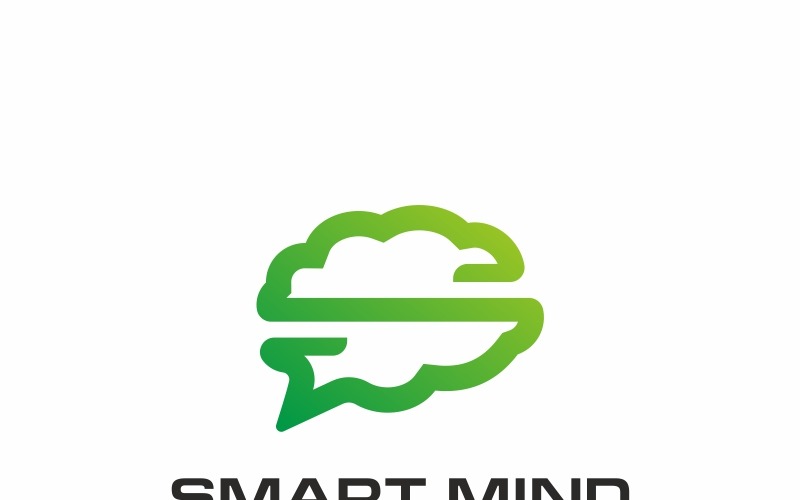 Розумний розум S лист логотип шаблон