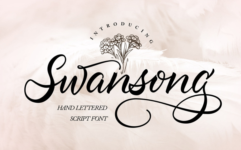 Swansong | Handlettered cursief lettertype