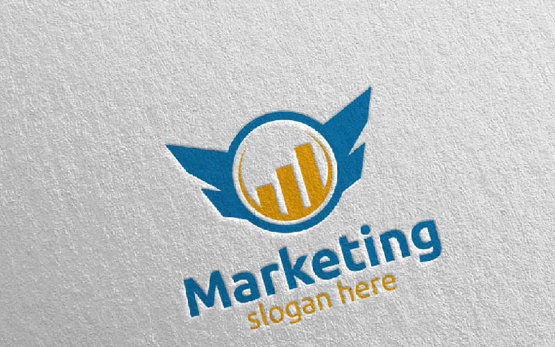Modello di logo di progettazione di consulente finanziario di marketing 35