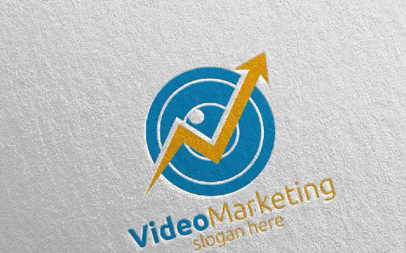 Download Шаблон логотипа "Video Marketing Financial Advisor Design 41 Logo Template" / Video Marketing Financial Advisor Design 41 Logo Template - Шаблон логотипа на тему графика marketing logo advisor consulting financial arrow data invest success infinity management chart graph trading market optimization analysis statistics up video