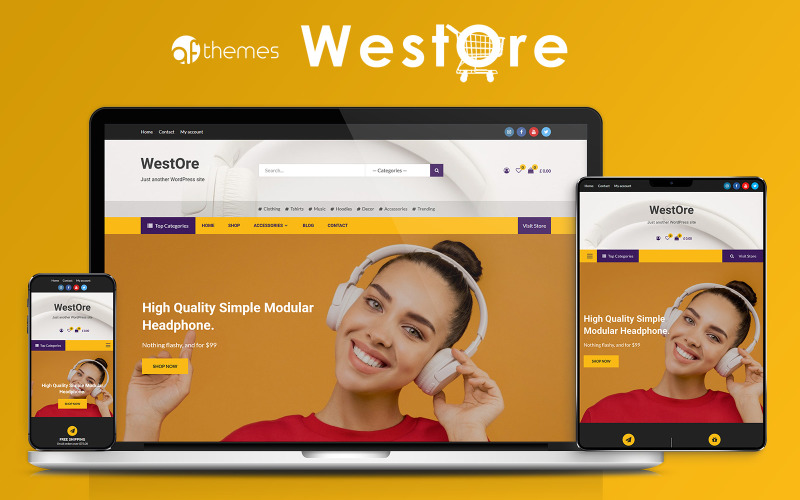 WestOre - сучасна, гнучка та багатоцільова тема WooCommerce