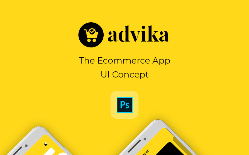 Download PSD шаблон "Advika PSD Template" / Advika PSD Template - PSD шаблон на тему магазин обуви photoshop mobile apps ecommerce application app design ui ux interface