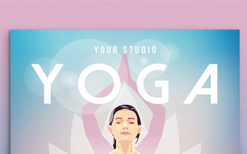 Affiche de flyer de yoga - modèle d'identité d'entreprise