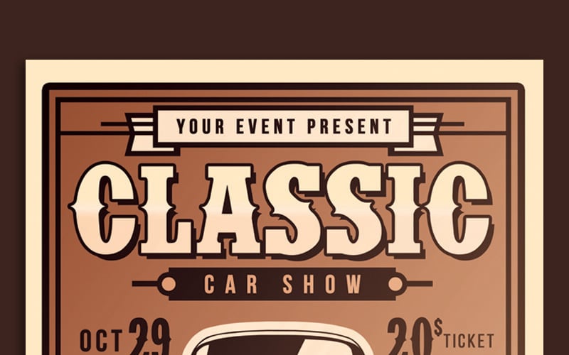 Classic Car Show Flyer - Corporate Identity Template