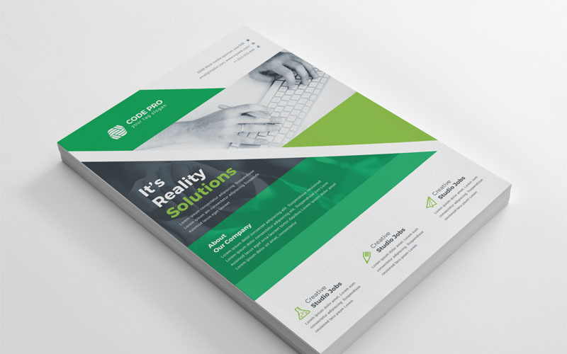 Green Color Flyer - Corporate Identity Template