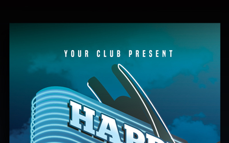 Download Фирменный стиль "Happy Hour Motel Sign - Corporate Identity Template" / Happy Hour Motel Sign - Corporate Identity Template - Фирменный стиль на тему графика bar beer festival chalkboard flyer chill out chillout party cocktail glow happy hour promotion hipster indie invitation jazz lounge octoberfest