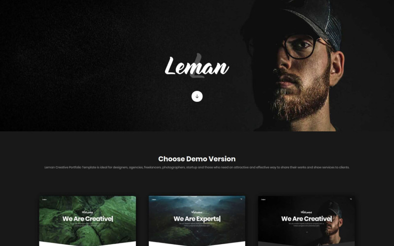 Leman - Yaratıcı Portföy Açılış Sayfası Şablonu