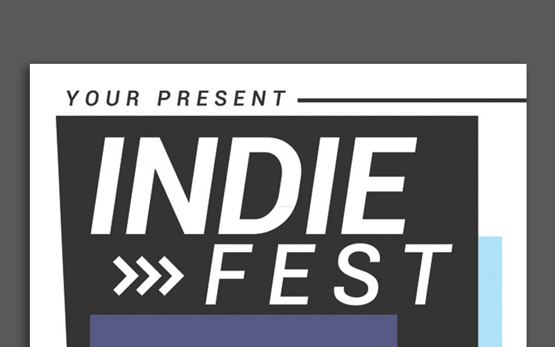 Листовка Indie Fest - Шаблон фирменного стиля