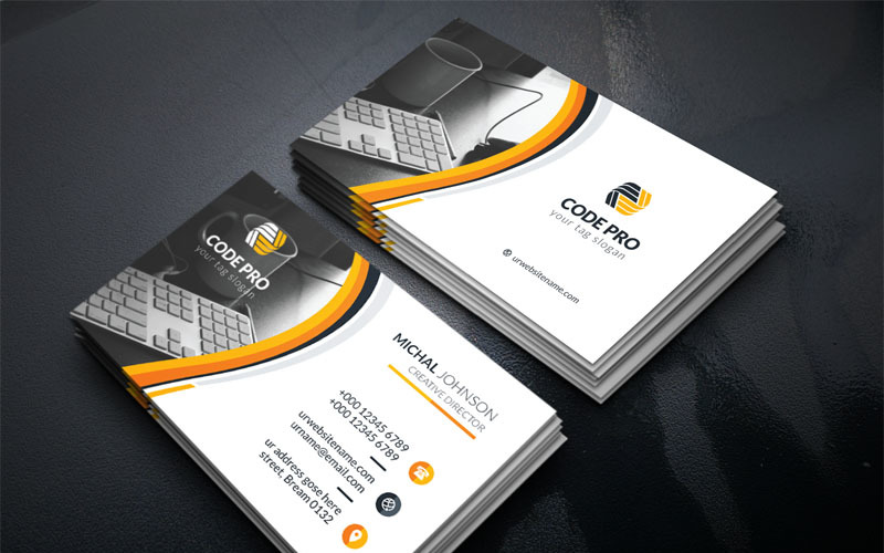 Download Фирменный стиль "Orange Color Business Card - Corporate Identity Template" / Orange Color Business Card - Corporate Identity Template - Фирменный стиль на тему графика corporate business card printing bundle event ticket postcard flyer trifold creative corporate web hi-quality studio