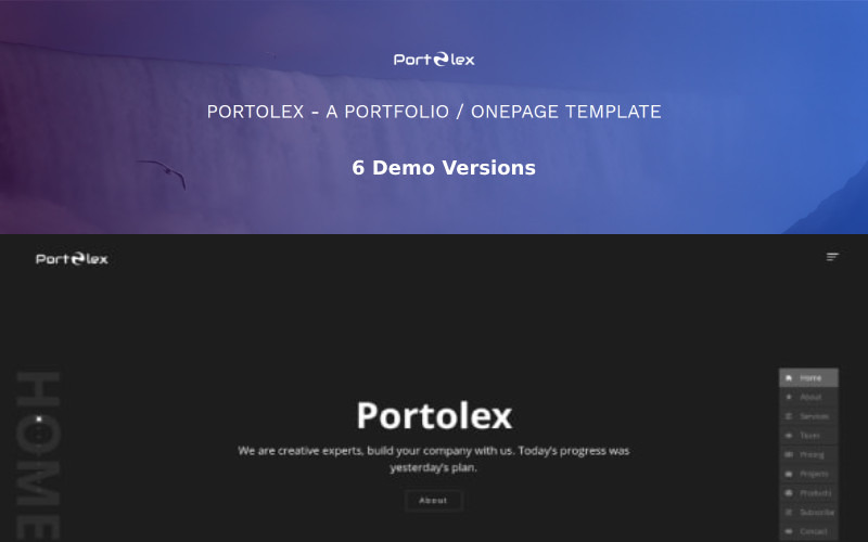 Portolex - HTML5-bestemmingspagina-sjabloon voor één pagina