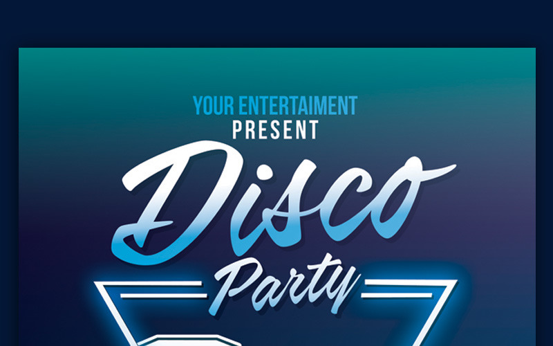 Download Фирменный стиль "80's Disco Party - Corporate Identity Template" / 80's Disco Party - Corporate Identity Template - Фирменный стиль на тему графика 3d 80&amp;#039;s club colorful cool cs cube dance disco dpi eighties flyer moment of the party retro template glow photoshop