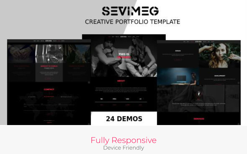 Sevimeg - Modèle de page de destination du portefeuille de photographie créative