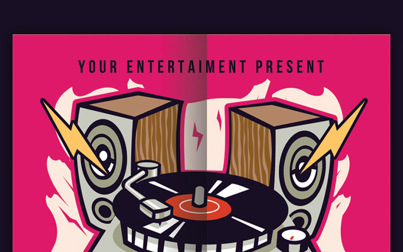 Download Фирменный стиль "Sound Revolution Party - Corporate Identity Template" / Sound Revolution Party - Corporate Identity Template - Фирменный стиль на тему графика alternative design dj flyer event london mix new entry oasis old store style photo vinyl pink play records remix retro