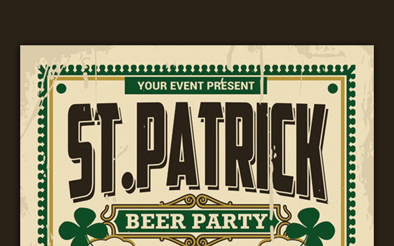 Download Фирменный стиль "St Patricks Day Beer Party - Corporate Identity Template" / St Patricks Day Beer Party - Corporate Identity Template - Фирменный стиль на тему графика band bar beer black brown celebration clean club costume dj drink event festive flyer poster design template green holiday irish