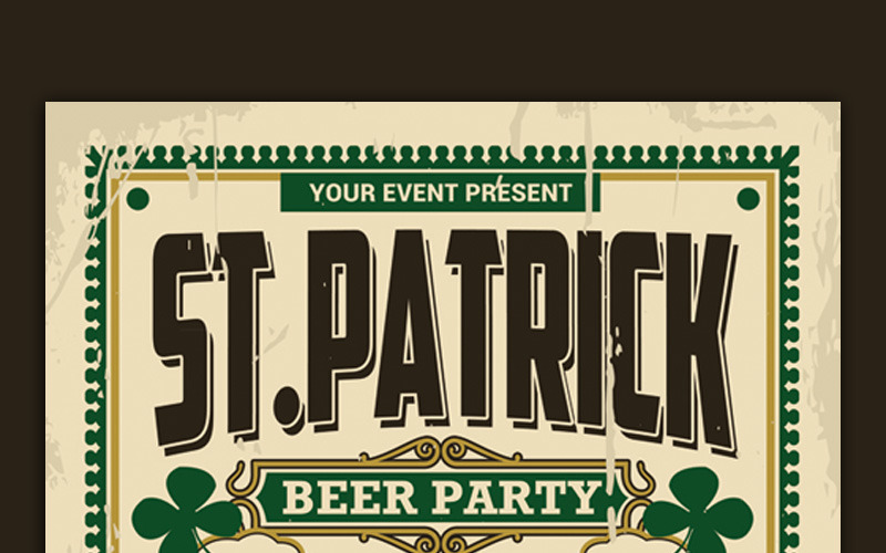 St Patricks Day Beer Party - mall för företagsidentitet