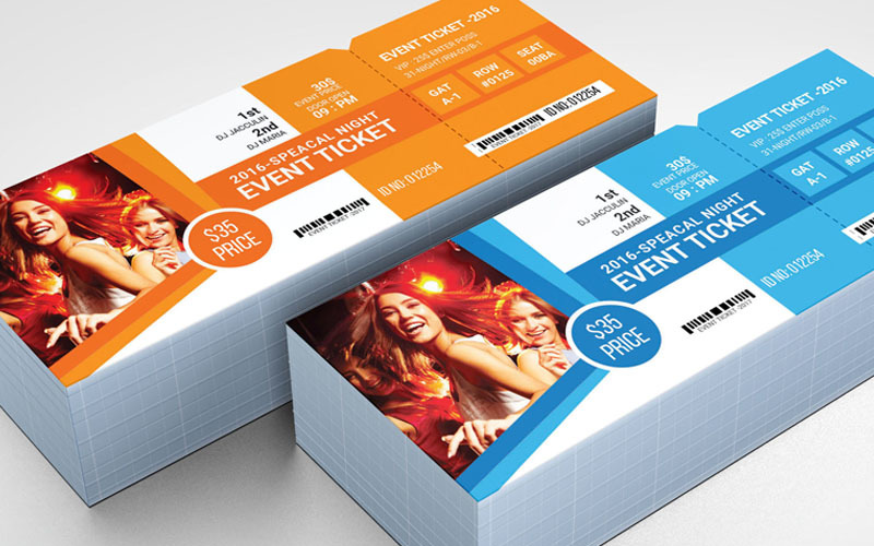 Download Фирменный стиль "Ticket for Event - Corporate Identity Template" / Ticket for Event - Corporate Identity Template - Фирменный стиль на тему графика ticket event 2020 party couple meetup cinema concert carnival invitationundefined