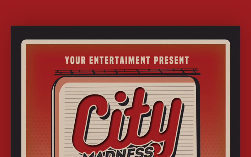 Download Фирменный стиль "Vintage Billboard Sign Event Flyer Poster - Corporate Identity Template" / Vintage Billboard Sign Event Flyer Poster - Corporate Identity Template - Фирменный стиль на тему графика alternative artist band billboard city concert event festival flyer gig grunge indie madness music new york obey old time party