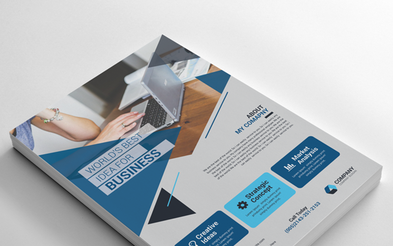 Download Фирменный стиль "Business Flyer - Corporate Identity Template" / Business Flyer - Corporate Identity Template - Фирменный стиль на тему графика psd flyer corporate liflet computer internet stationery poster id kit blue hi-quality official sample business logo professional modern art standard