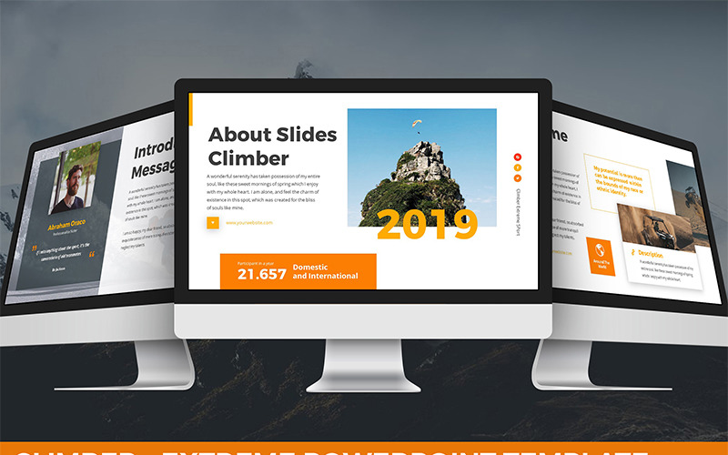 Climber - Extreem PowerPoint-sjabloon