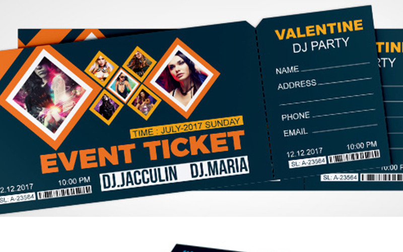 Download Фирменный стиль "Concert Event Ticket - Corporate Identity Template" / Concert Event Ticket - Corporate Identity Template - Фирменный стиль на тему графика ticket event 2020 party couple meetup cinema concert carnival invitationundefined