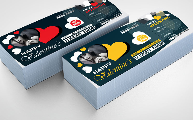 Download Фирменный стиль "Event Ticket - Corporate Identity Template" / Event Ticket - Corporate Identity Template - Фирменный стиль на тему графика ticket event 2020 party couple meetup cinema concert carnival invitationundefined