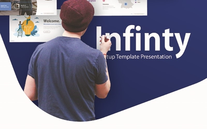 Infinity Start Up-presentatie Volledig geanimeerde PowerPoint-sjabloon