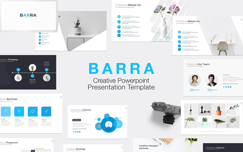 Modello PowerPoint Barra Minimal