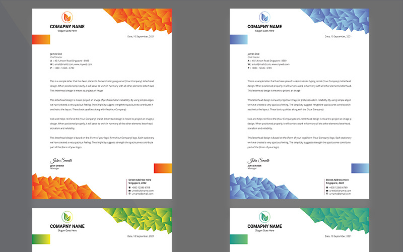 Download Фирменный стиль "Multipurpose Letterhead Bundle - Corporate Identity Template" / Multipurpose Letterhead Bundle - Corporate Identity Template - Фирменный стиль на тему графика letterhead template bundle corporate identity multipurpose simple creative modern