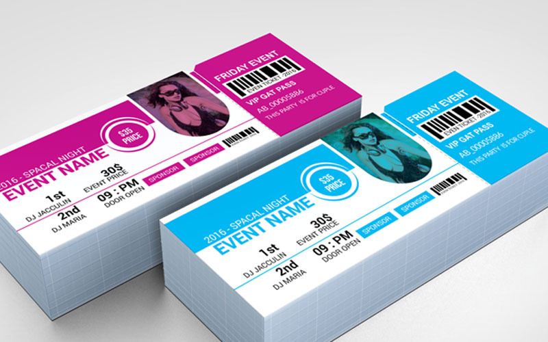 Download Фирменный стиль "Party Ticket - Corporate Identity Template" / Party Ticket - Corporate Identity Template - Фирменный стиль на тему графика ticket event 2020 party couple meetup cinema concert carnival invitationundefined