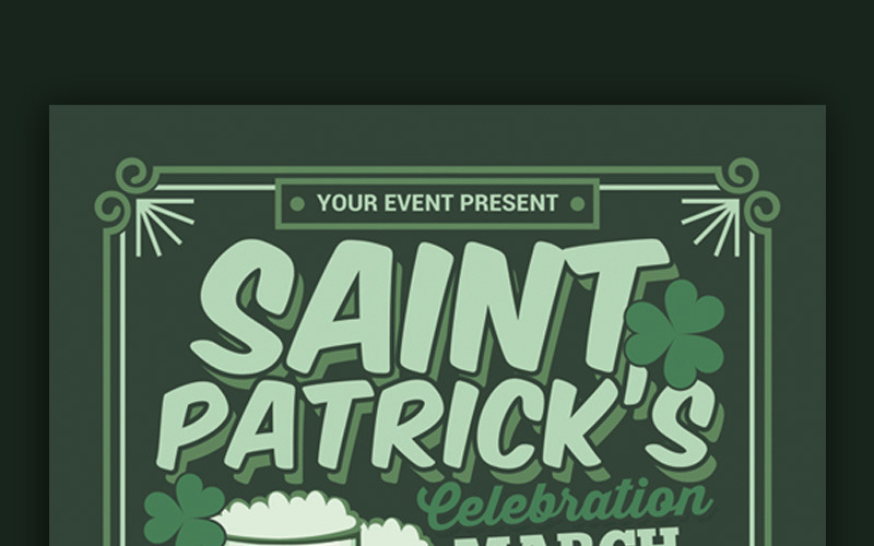 Download Фирменный стиль "St Patricks Day Beer Party Celebration - Corporate Identity Template" / St Patricks Day Beer Party Celebration - Corporate Identity Template - Фирменный стиль на тему графика bar beer celebration clover event fest festival gold green holiday invitation ireland irish leprechaun lucky party patrick patrick&amp;#039;s day post
