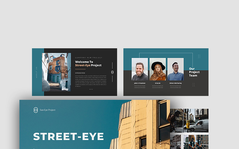 Street Eye - Fotografie en creatief zakelijk PowerPoint-sjabloon