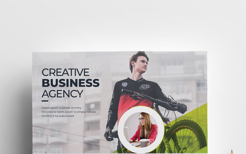 Download Фирменный стиль "Brand - Flyer Vol_55 - Corporate Identity Template" / Brand - Flyer Vol_55 - Corporate Identity Template - Фирменный стиль на тему графика flyer corporate corporate creative flyer travel business card card liflet computer internet stationery id kit blue hi-quality official symple green