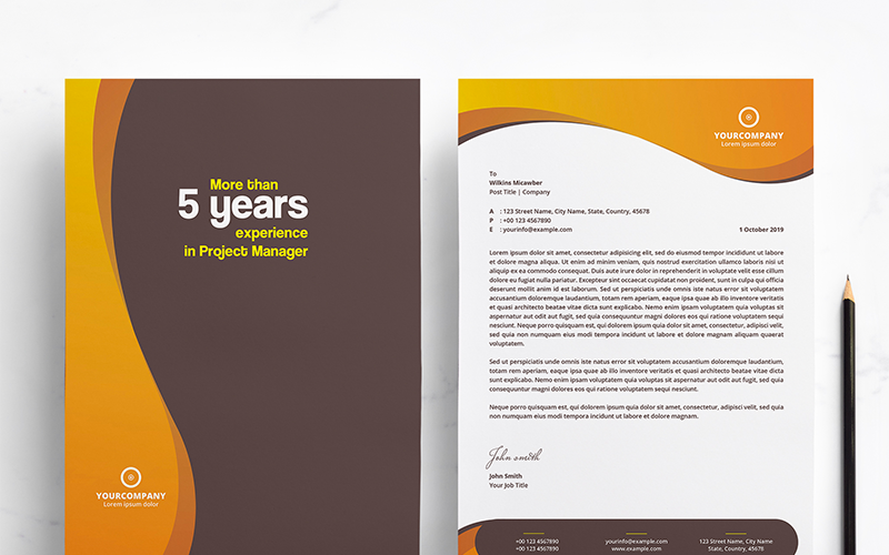 Creative Letterhead Front and Back - Corporate Identity Template