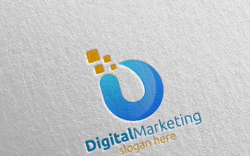 Digital Marketing Financial Advisor Design 52 Logo Template