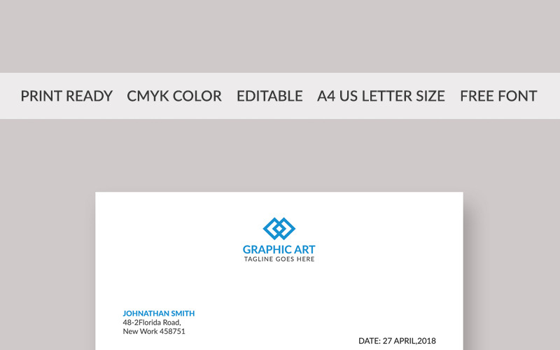 Enkel design för brevpapper - mall för företagsidentitet