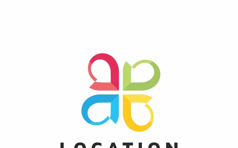 Download Шаблон логотипа "Location Logo Template" / Location Logo Template - Шаблон логотипа на тему графика area blue business colorful colorfull find finder green indicator locate locator map object objects orange pinpoint place point pointer region