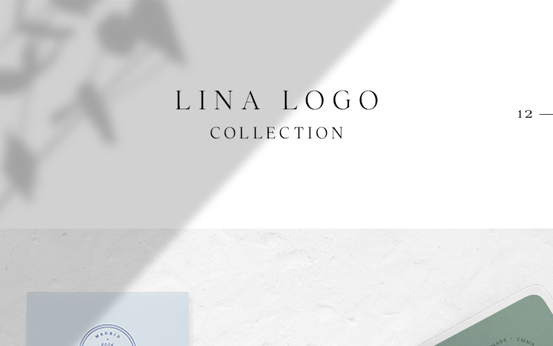 Modelo de logotipo da coleção Lina