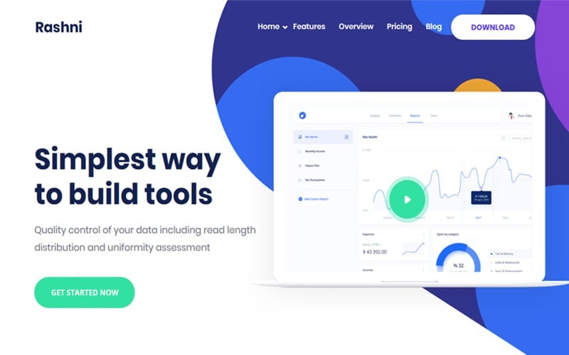 Rashni – téma WordPress pro aplikace, Saas a software