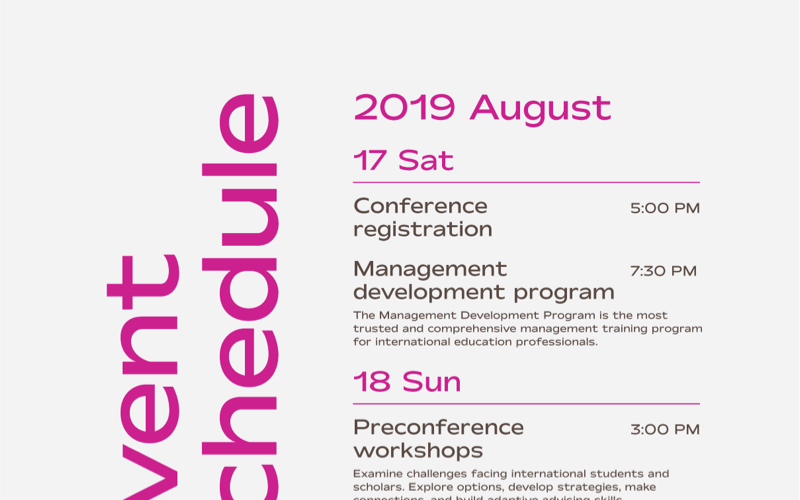 Download Фирменный стиль "Schedule Event Poster - Corporate Identity Template" / Schedule Event Poster - Corporate Identity Template - Фирменный стиль на тему графика event poster template vector schedule program time date table month ticket price performance flyer timing timetable timeline print typography