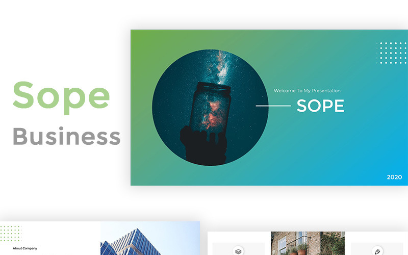 Sope - Creatieve zakelijke PowerPoint-sjabloon