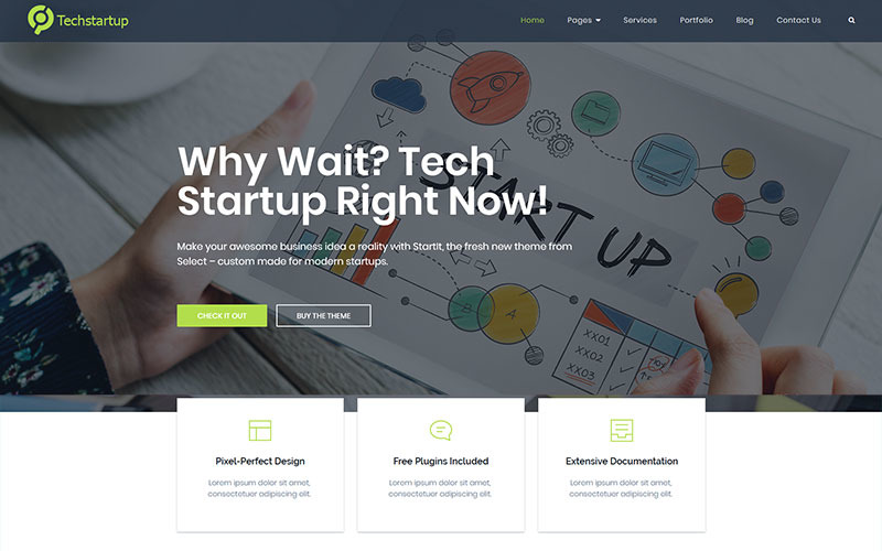 Tech Startup Innovationen WordPress Theme