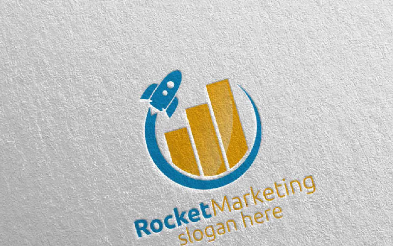 Modello di logo di Rocket Marketing Financial Advisor Design 46