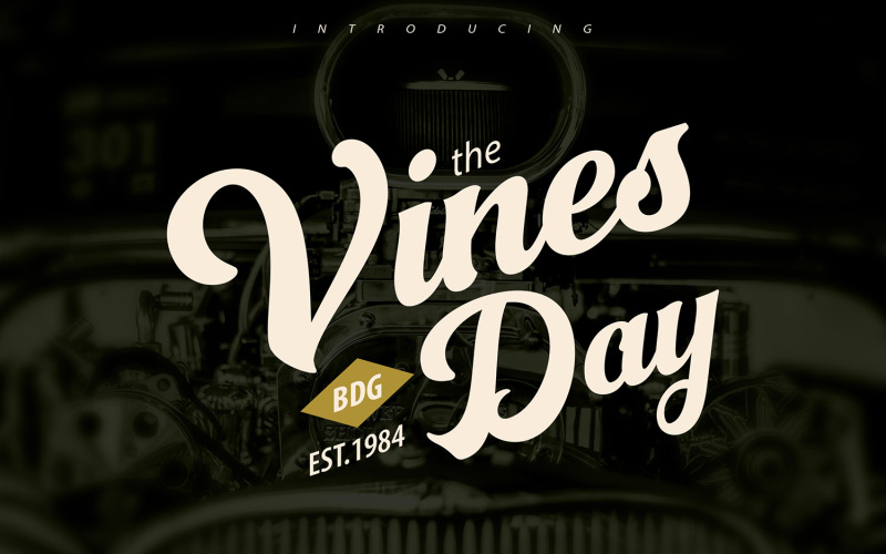 Vinesday | Retro Style Handlettering Kursivschrift