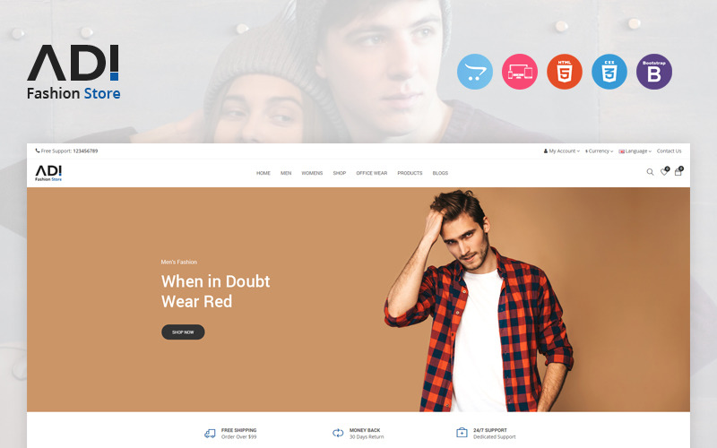 шаблон adi fashion opencart