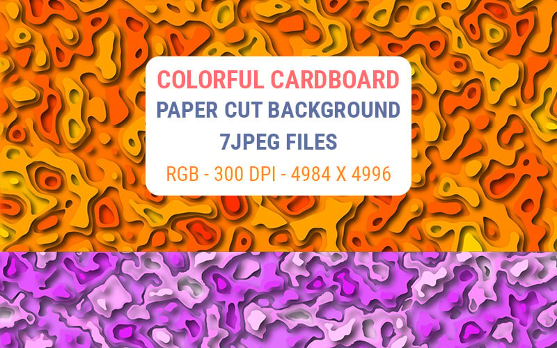 Colorful Cardboard Paper Cut Background