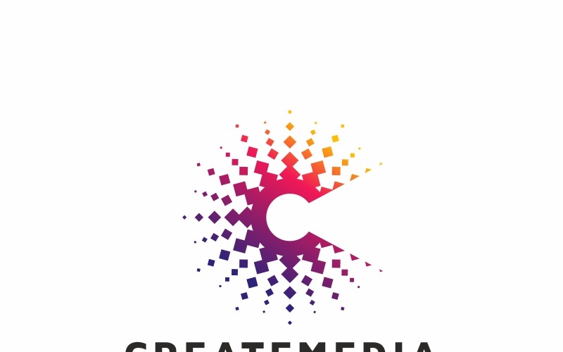 Download Шаблон логотипа "Creative Media C Letter Logo Template" / Creative Media C Letter Logo Template - Шаблон логотипа на тему графика abstract agency bright c chat child children colorful communication connect creative crown design energy internet letter media modern music people