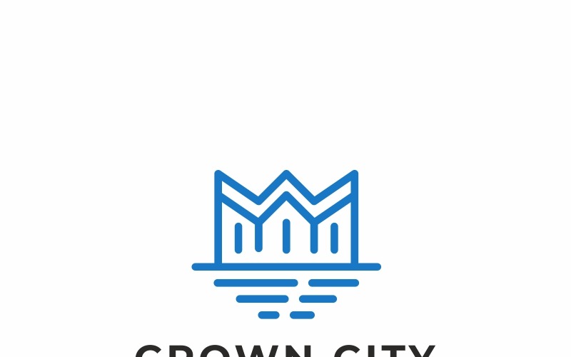Download Шаблон логотипа "Crown City Logo Template" / Crown City Logo Template - Шаблон логотипа на тему графика blue brand branding building city crown house icon identity illustrasi illustrative king logo metropolitan modern production queen town visual