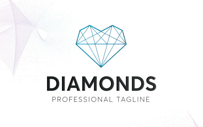 Download Шаблон логотипа "Diamonds Logo Template" / Diamonds Logo Template - Шаблон логотипа на тему графика clean crystal diamond diamonds logo effective elegant enhanced estate buyer high class jewel jewellery jewelry lux luxury price quality rich